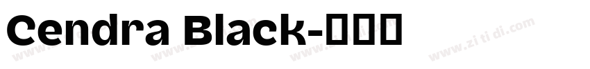 Cendra Black字体转换